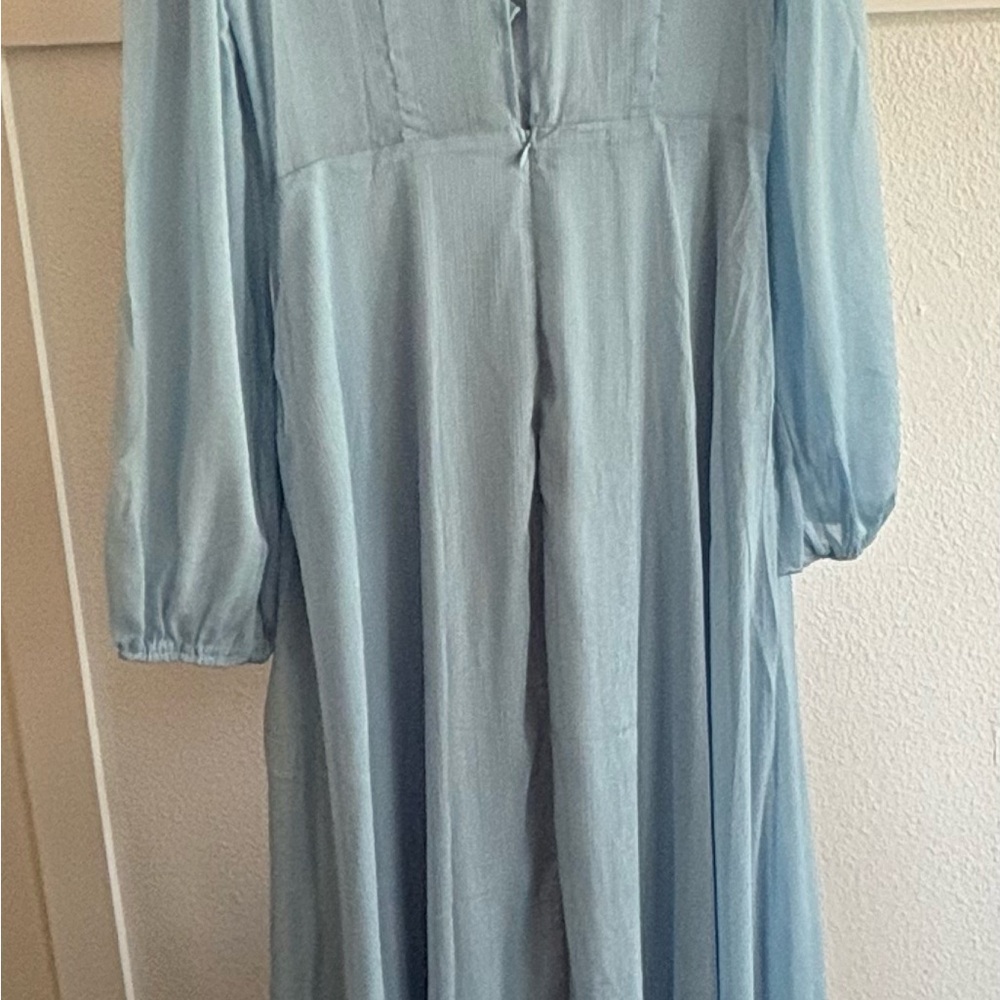 💎 Faeriesty Light Blue Ruffle Maxi Dress – Size XL - Picture 3 of 5